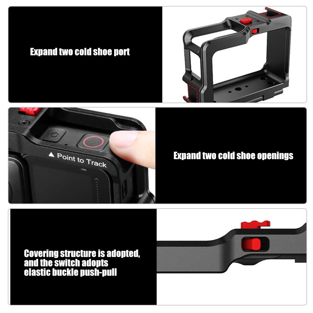 Kamera Kamera Metallkäfig Foto Vlog Erweiterter Schutz Kompatibel mit ONE R Käfig, Gehäuse,