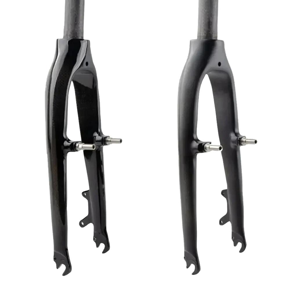 Gabeln für Fahrrad Gabeln 3K Carbon Gabeln 20 Zoll Für Faltrad BMX Kinder Rennrad Gabelstützen Scheibenbremse/V-Brake/C-Brake