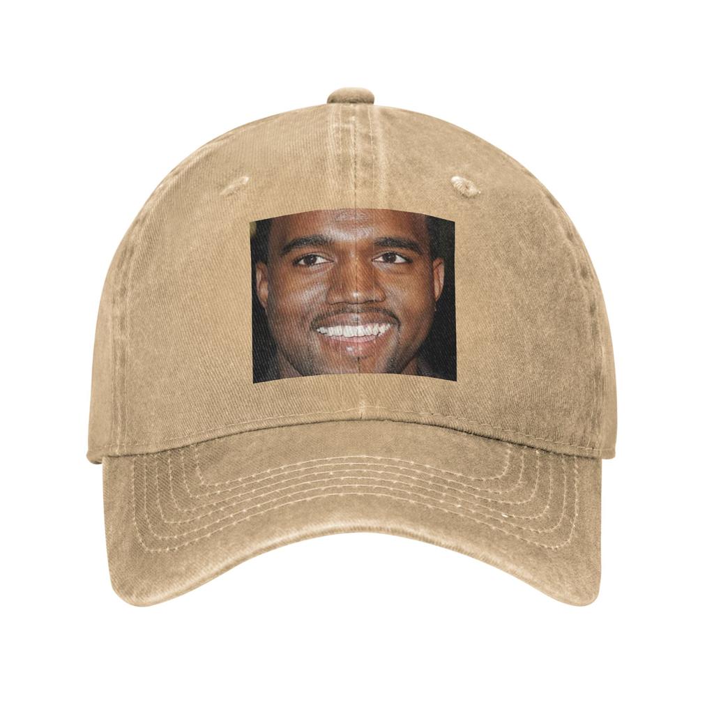 Funny Kanye West Meme Baseball Caps Snapback Washed Denim Hats Adjustable Casquette Sports Baseball Cowboy Hat for Unisex