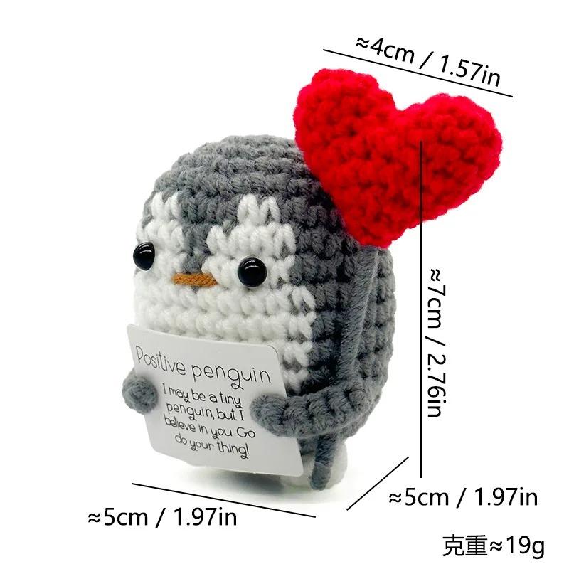 DIY Hand-Knit Positive Bee: An Inspiring Energy Doll. Ideal for Keychains, Bags, or Home Decor Christmas Gift