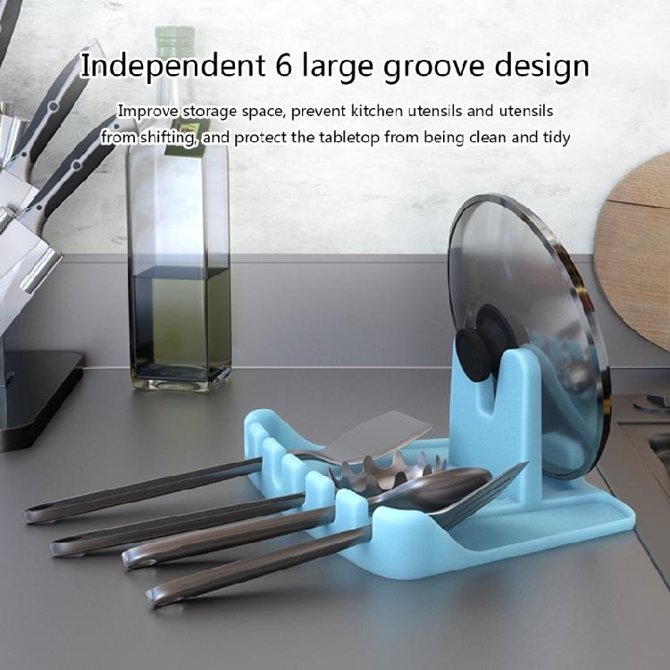 Heat-Resistant Spoon Holder Silicone Utensil Rest Kitchen Utensil Holder Spoon
