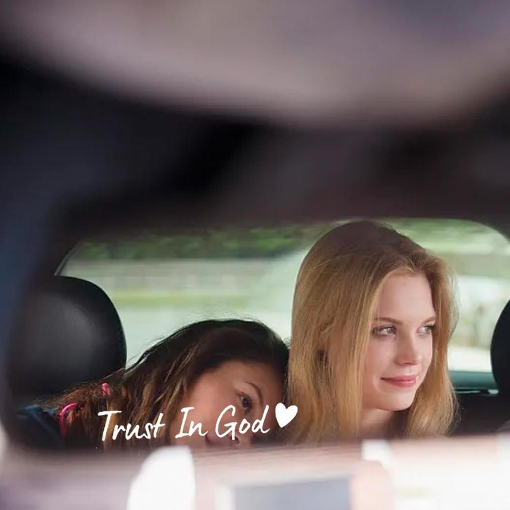 4PCS Car Stickers,Car Accessories Trust In God Rearview Mirror Sticker,Auto Stickers and Decals,Auto Decals for Women,Trust In God Mirror