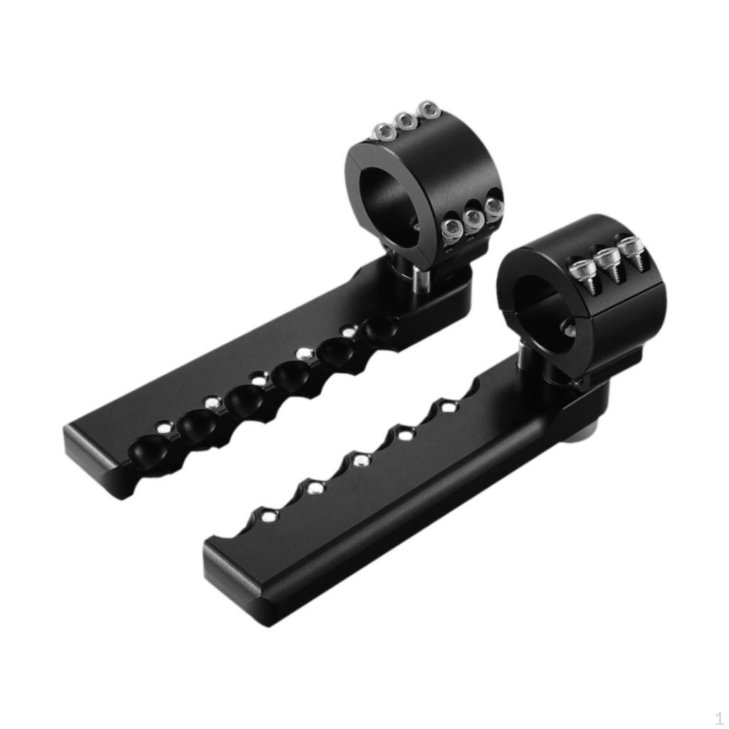 2 Front Highway Footrests, Folding Clamps, Footrests with Mounting Clamp Kit for R1300GS