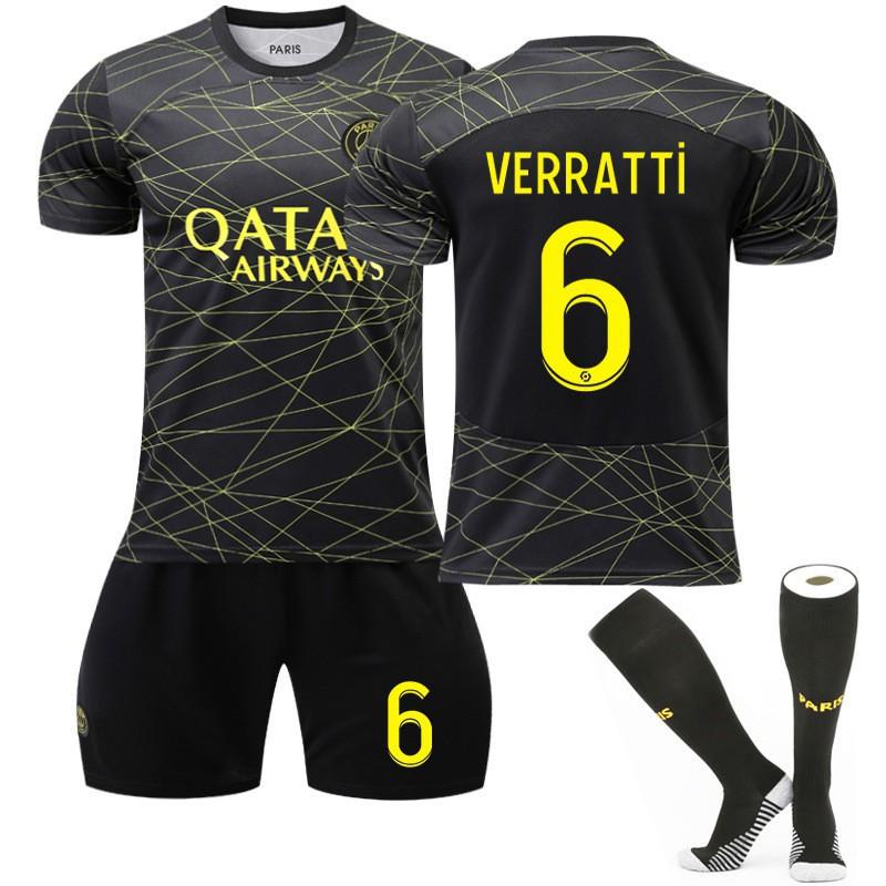 22-23 Paris Three-away Football Jersey No. 30 10 Neymar 7 Mbabpe Black Gold Line
