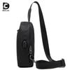 Men's Simple Travel Single Shoulder Messenger Bag Student Tide Brand Messenger Bag Small Bag Trend Leisure Small Solid Color Soft Chest Bag