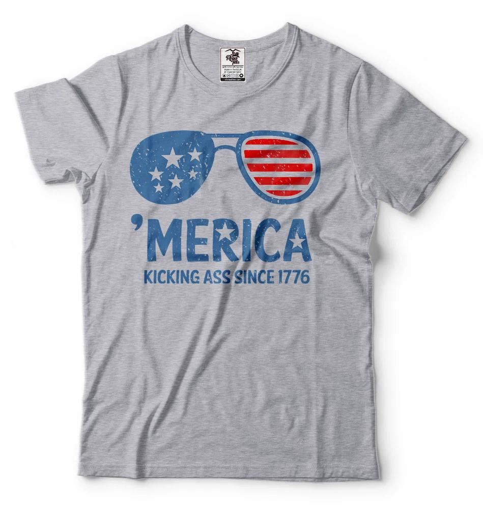 4th of July T-T-shirt America Kicking Ass Since 1776 Patriotic T-shirt USA T-T-shirt XL