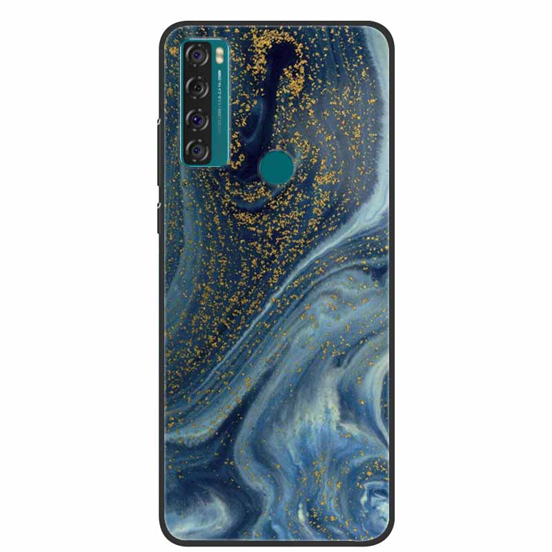 Per Custodia TCL 20 SE Marmo Silicone TPU Cover Posteriore Morbida Custodia per Telefono Per TCL 20 SE T671H Coque Cartoon Antiurto Moda Funda