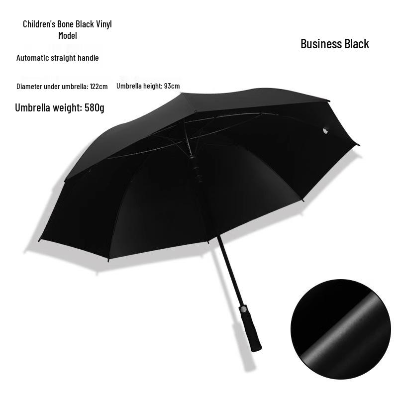 Long Handle 8-Rib Golf Umbrella - Automatic, Straight Handle, UV Protection, Rainproof for Sun and Rain