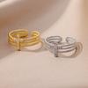 Cross European and American multi-layer niche fashion high-end adjustable ring for women