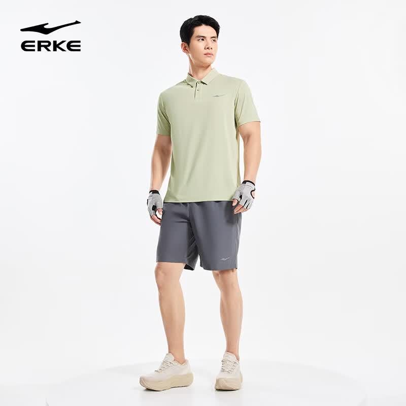 Erke Men's Ice-Feel Quick-Dry Polo T-Shirt