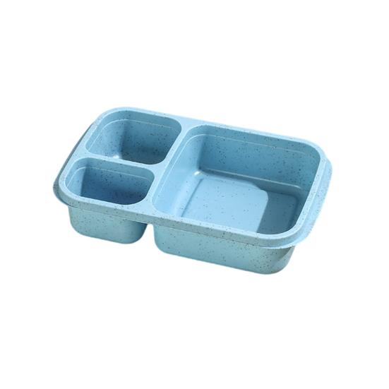 1000 ml Lunchbox, tragbare Bento-Box mit 3 Fächern, wiederverwendbarer Snackbehälter für Schule, Arbeit, Reisen