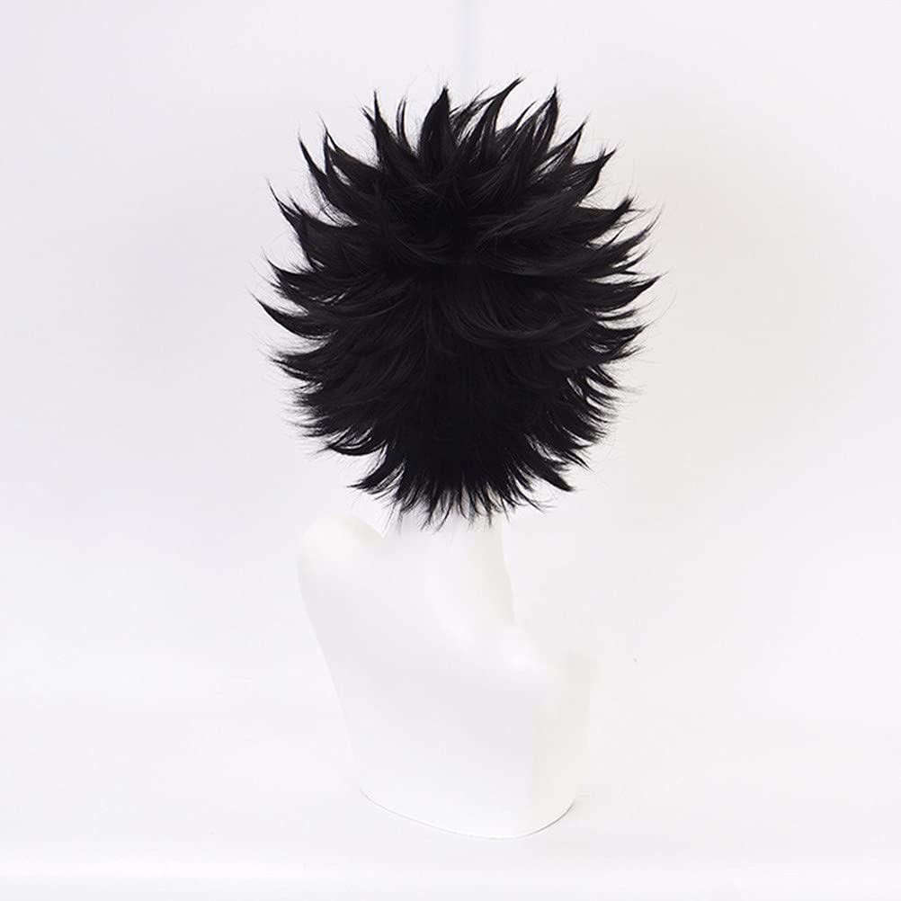 Eileen My Hero Academia Dabi Wig, Heat-Resistant, Disguise Wig, Anime Wig, School Festival Wig, Includes Net