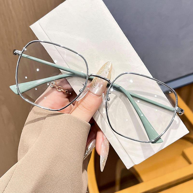 Fashion Metal Frame Myopia Glasses Women Anti-Blue Light Computer Eyewear Style Minus Diopter Prescription Lens-2.25-2.75-2.5