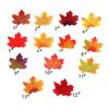 200pcs Artificial Maple Autumn Leaves Plastic Fake Leaves Fake Autumn Maple Leaves Halloween Holiday Wedding Party Decoration