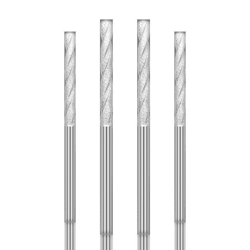 Diamond Twist Drill Bit for Jade, Beeswax, Crystal, and Glass. Electric Grinder Included.