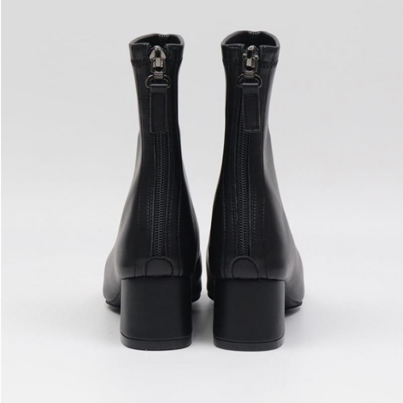 Melting Brown Women Slim Fit Short Boots Ankle Boots