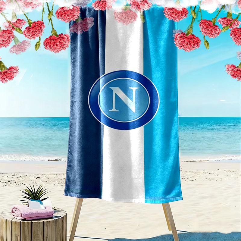 SSC Napoli Print Beach Towel, Large Soft Quick Dry Towel for Beach Camping Swimming