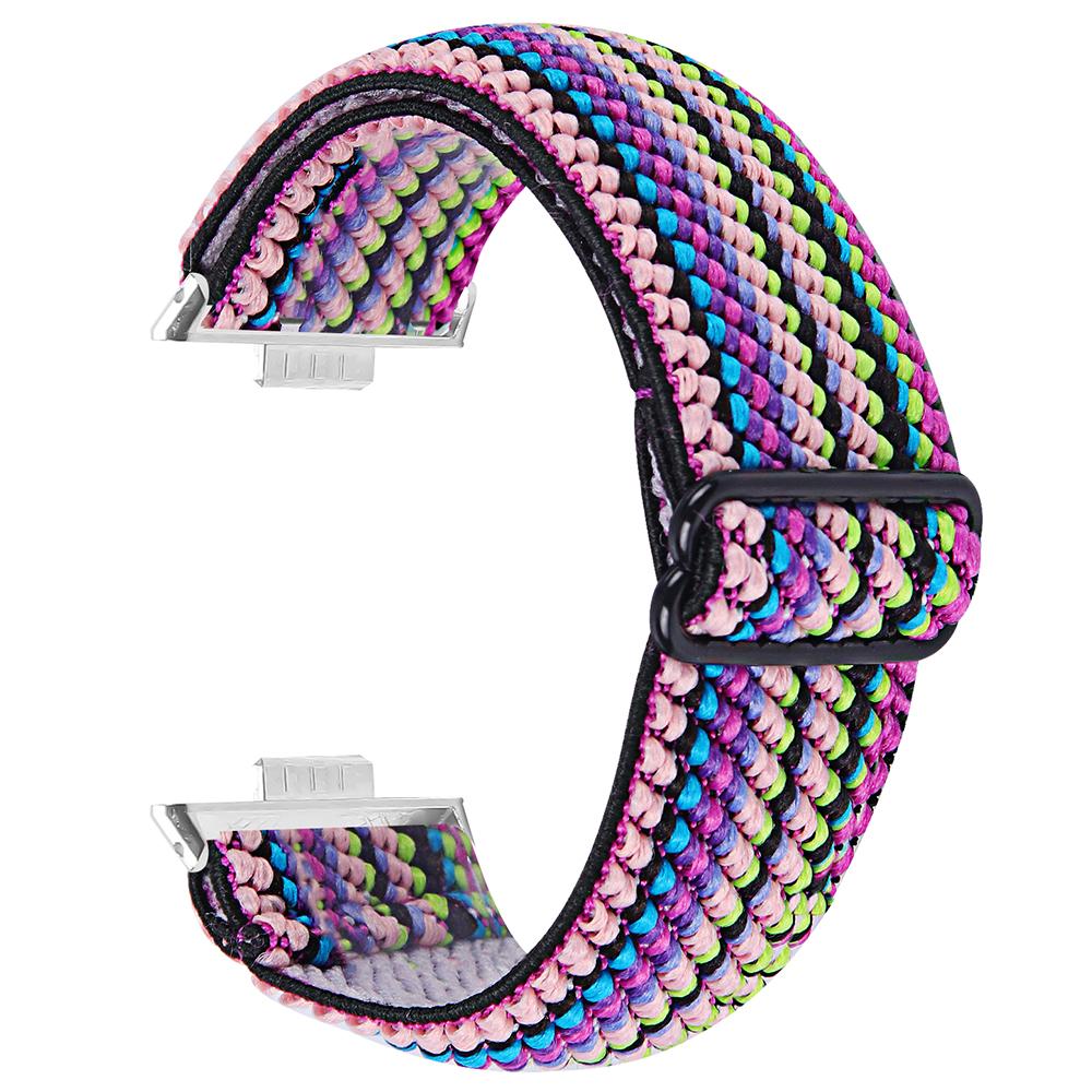 For Huawei Watch Fit 3 Nylon Watch Strap Pattern Print Adjustable Elastic Wrist Band