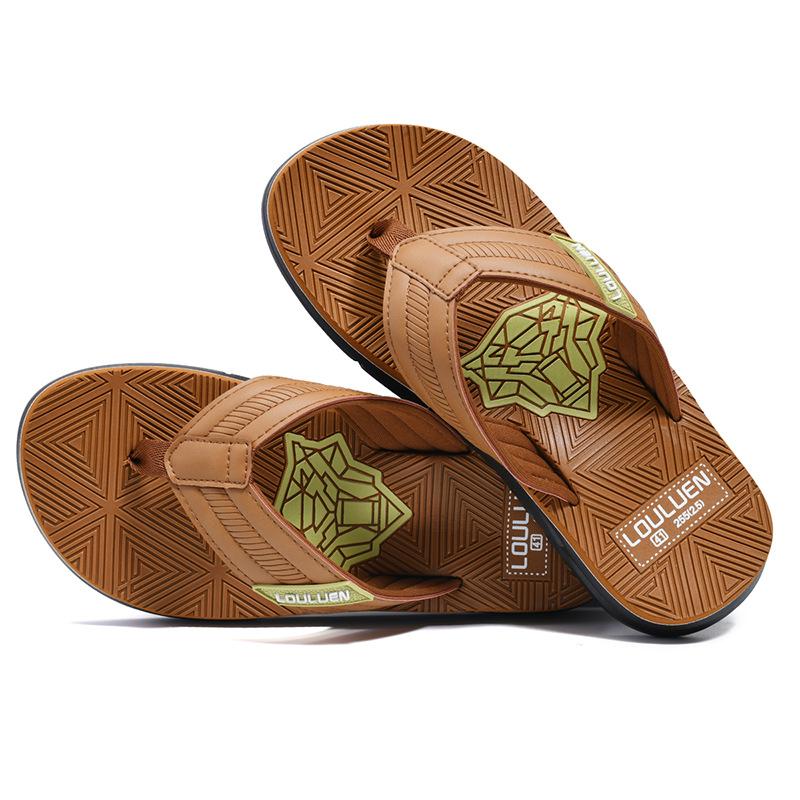 

Новые шлепанцы мужские высококлассные повседневные с перемычкой мужские тапочки носить нескользящие пляжные сандалии 45