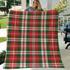 Christmas Plaid Blanket Red Ribbon Bow Knot Throw Blankets Green Checkered Bed Sofa Cover Winter Holiday Home Decoration