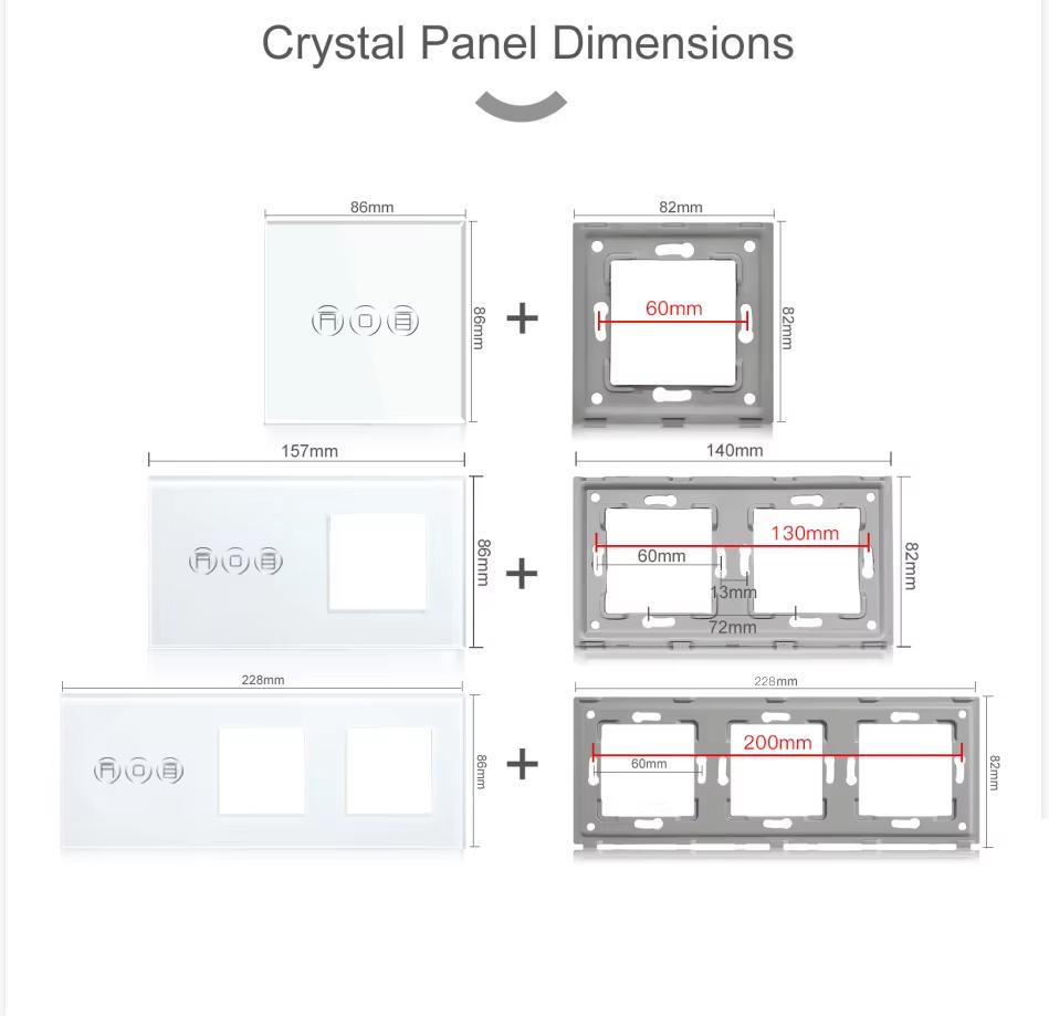 BSEED Zigbee Smart Roller Shutter Switches Light Blinds Switch Tuya Smart Life Plus French Wall Sockets USB Type-c Glass Panel