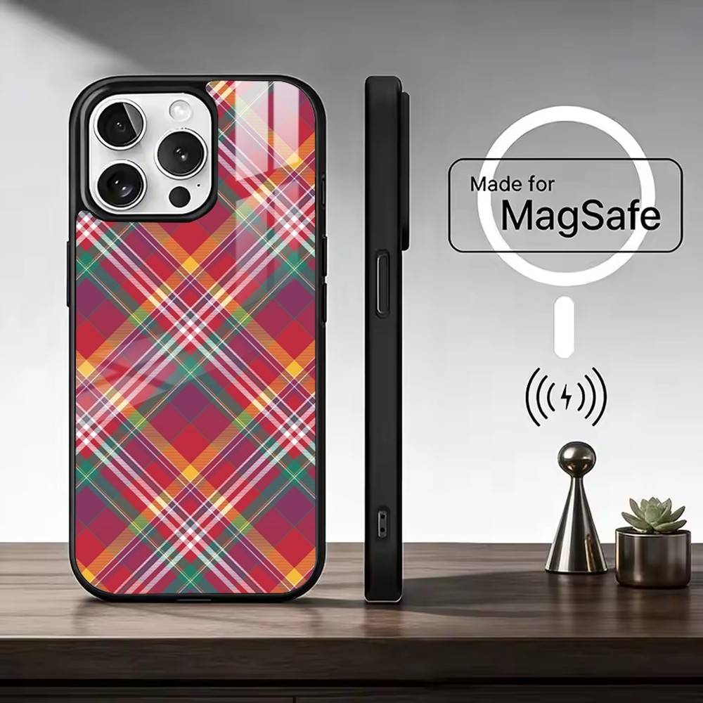 C-Clan Stewart Dress Tartan Phone Case For iPhone17,16,15,14,13,12,11 Plus,Pro Max Magnetic For Magsafe Wireless Charging