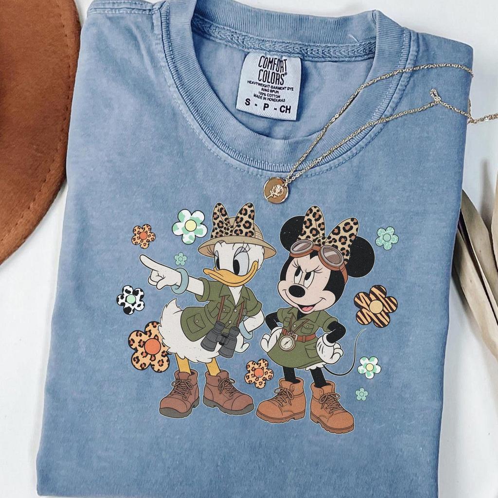 Minnie & Daisy Safari Leopard Shirt, Animal Kingdom Besties Tee, Let's Get Wild Comfort Colors Top, Disney Girls Trip Gift
