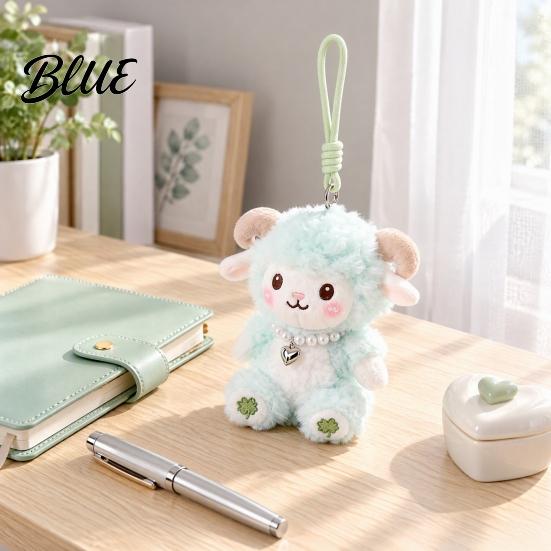 Soft Stuffed Sheep Toy Cute Plush Keychain Lamb Doll Pendant for Cartoon Backpack Handbag Kawaii Animal Charm Accessory Kids Adults Small