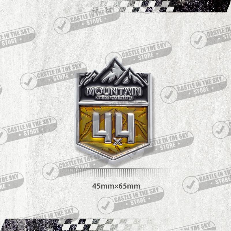 1Pc 3D Car Sticker 4x4 Mountain Front Grille Badge Metal Decal Emblem For Wrangler Grand Cherokee Compass Silverado Accessories
