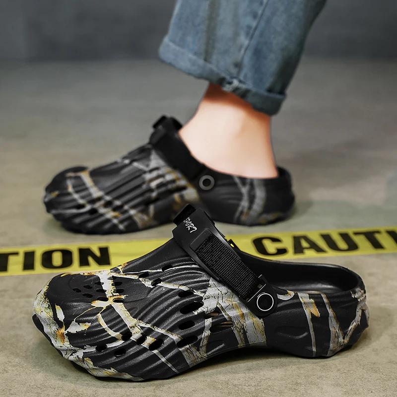 Mode Neue Herren Clogs Hausschuhe Sandale Herren Gartenschuhe Flache Camouflage Sandalen Herren Sneaker Outdoor Flip Flops Haus Clogs