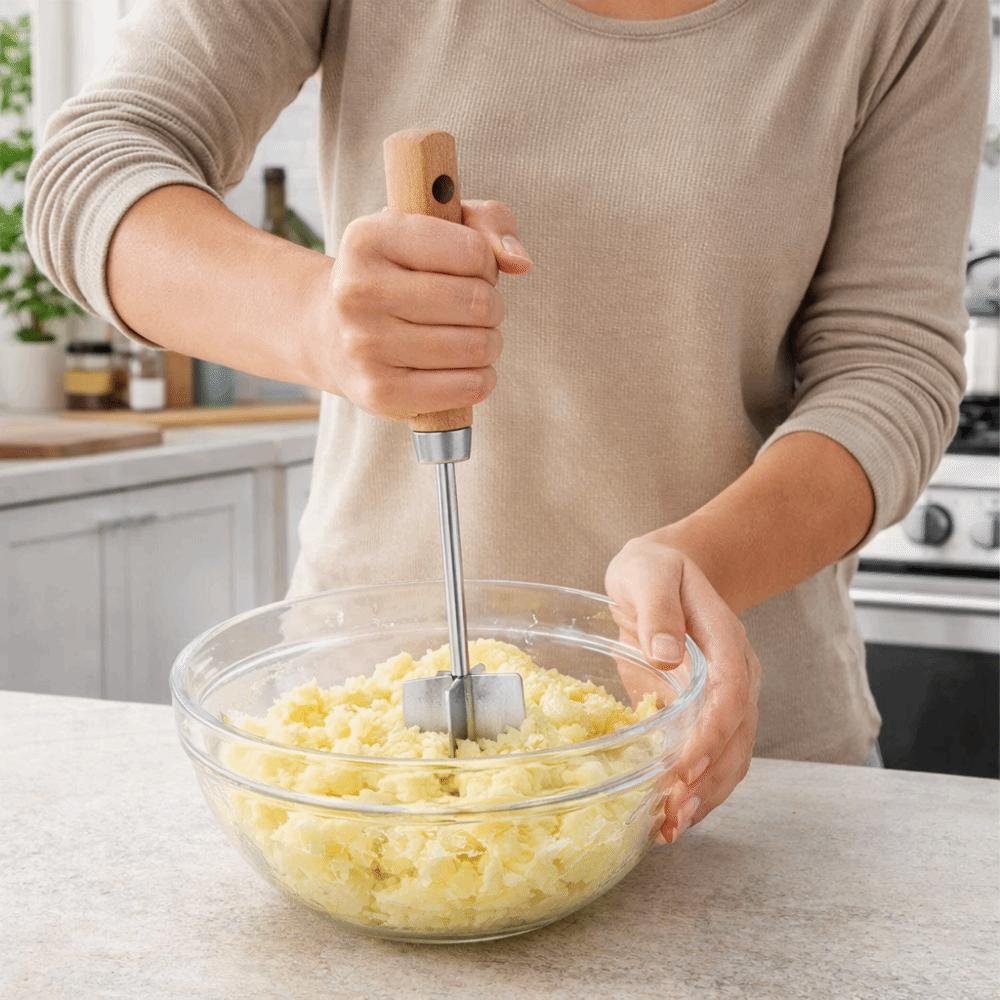 Manual Stainless Steel Meat Chopper Handheld Beef Masher Durable Food Grinder  Patty