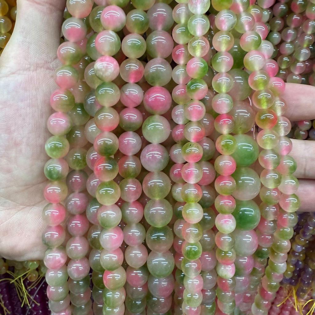 Natural Two-Tone Chalcedony Flower Beads for Handmade Jewelry