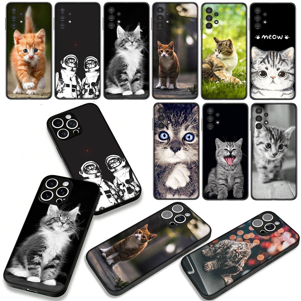 Cover for Apple iPhone 16 15 14 Plus 13 12 Mini 17 Pro Max + ProMax 16E Air 16+ 15+ Coque Phone Case Kitten Cat