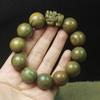Argentinian Green Sandalwood With Light Fragrance Pixiu Buddhist Beads 20Mm Bracelet