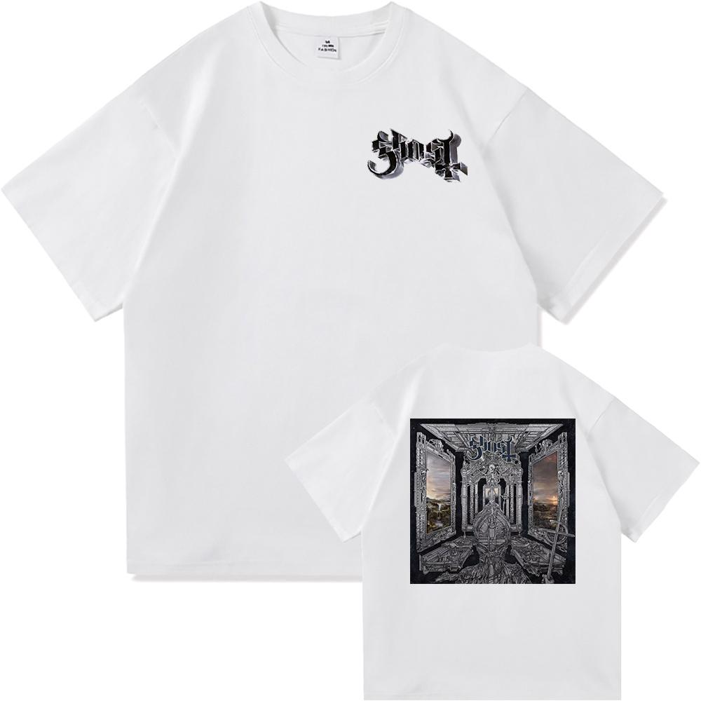 GHOST SKELETÁ Světové turné 2025 Módní pánské estetické vintage hip hopové tričko Unisex Satanizovaná ležérní bavlněná trička