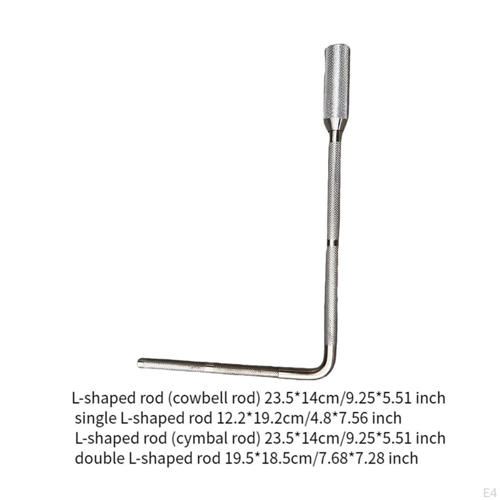 L Shaped Rod Drum Hardware Metal for Set Drummer Gifts Arm Percussion Accessory