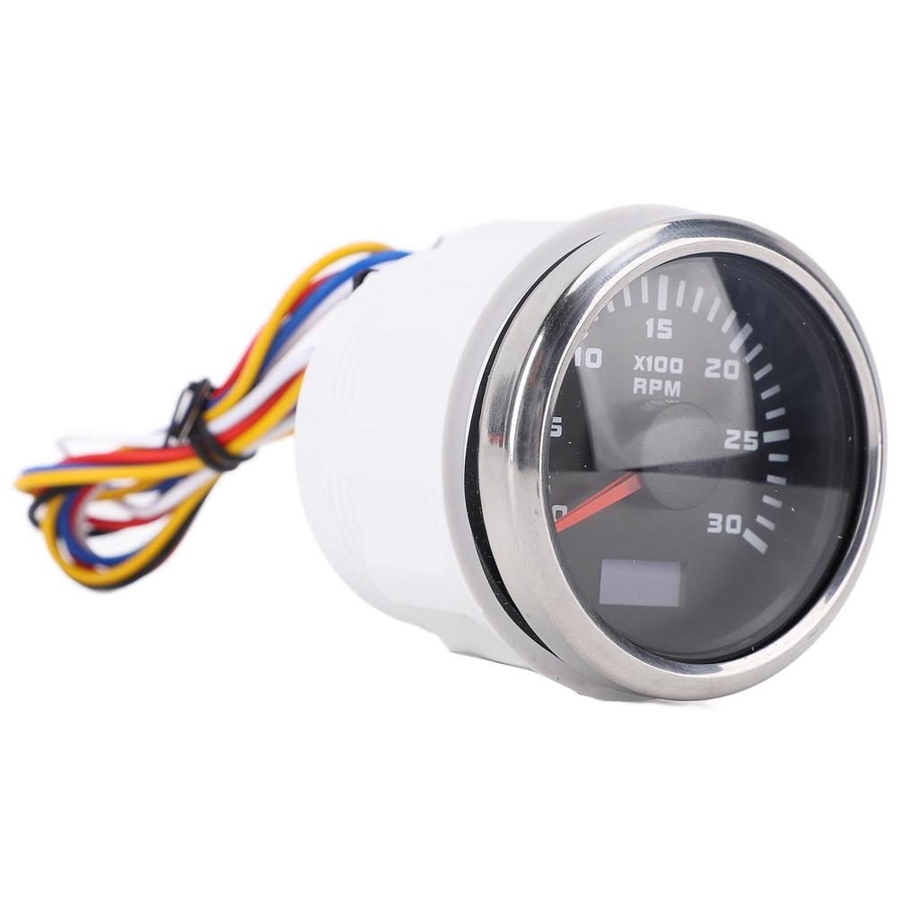 52mm Tachometer 3000RPM DC 9 To 32V 7 Color Backlight with Hour Meter for Truck Tractor Car Boat