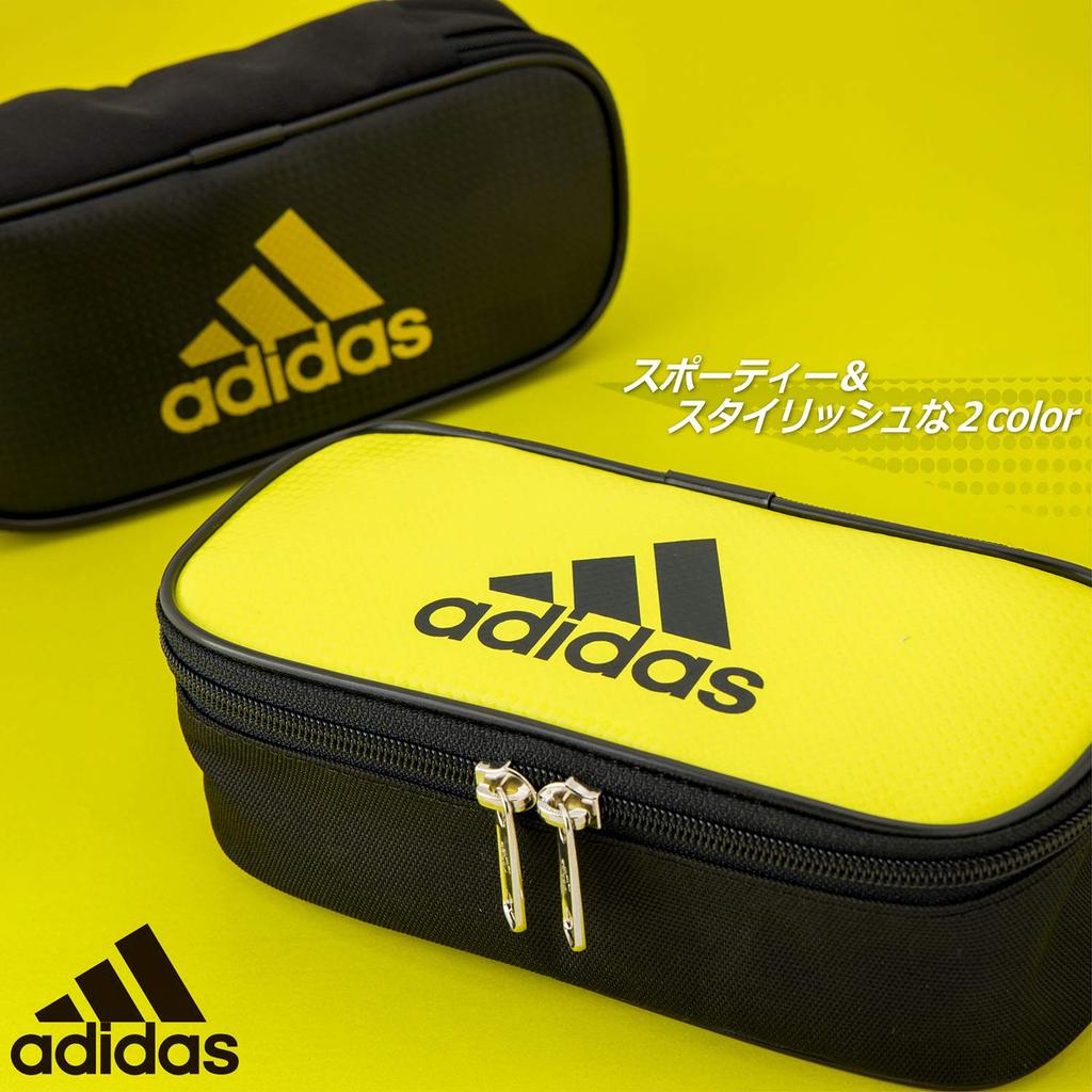 Mitsubishi Pencil Adidas Pencil Case AI06 Black and Gold Enamel and Cloth Box Type PT1503AI06B25