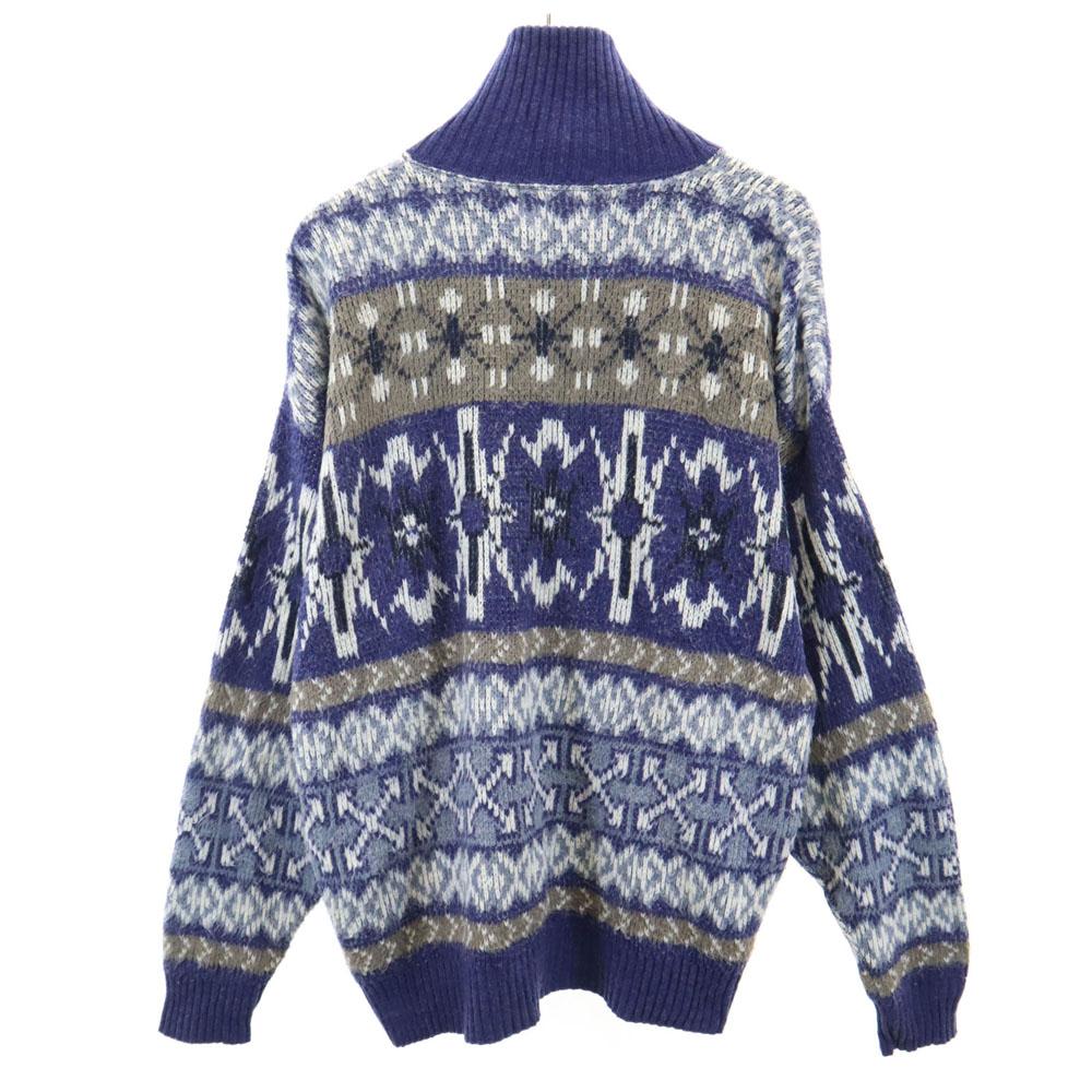 LONDON FOG 70. léta 80. léta Vyrobeno v USA Severský vzor Rolák Pletená bunda Pánská Použitá