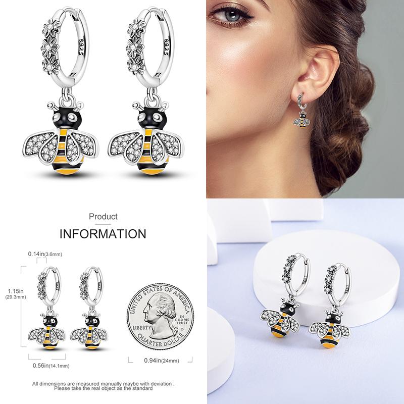 Fashion 925 Silver Luminous Shell Earrings For Women Pave CZ Heart Shape Star Moon Hoop Earrings Engagement Wedding Jewelry