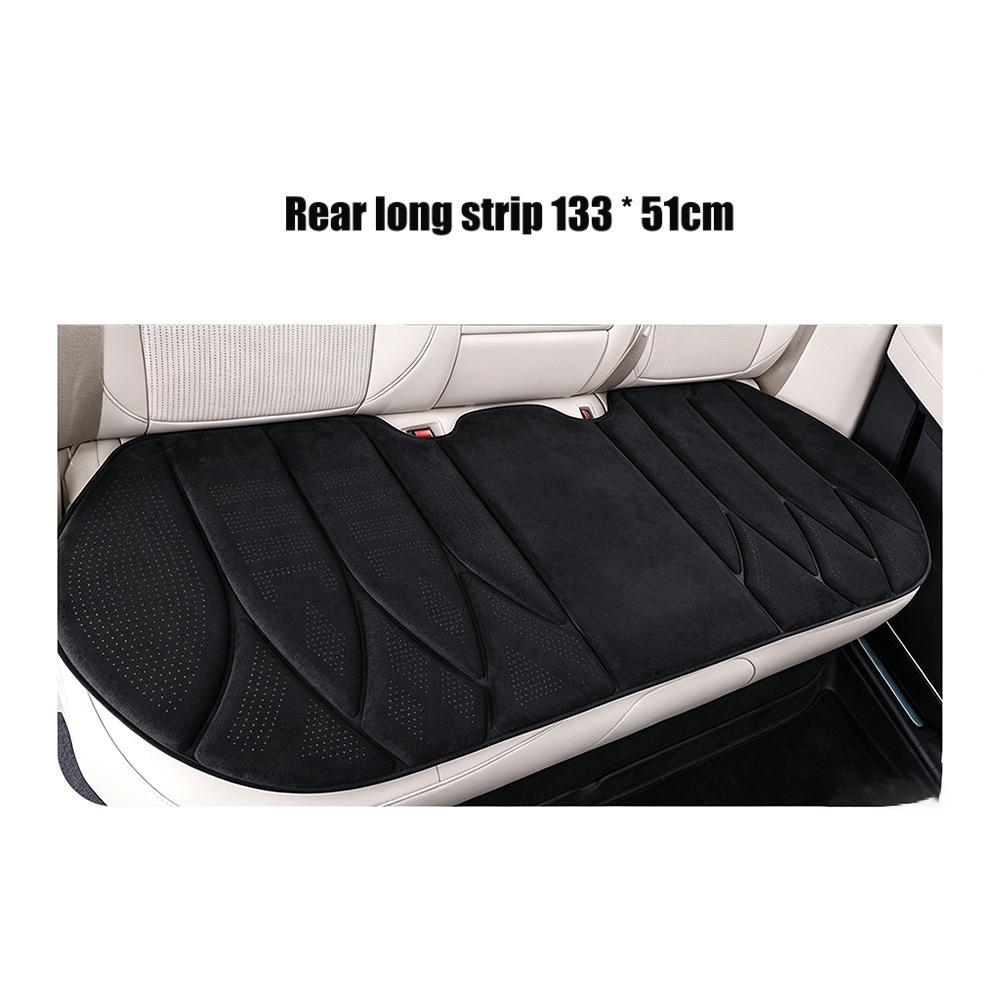 Stitched Car Seat Cushion Microfiber Faux Suede Seat Protector Auto Seat Cover Universal