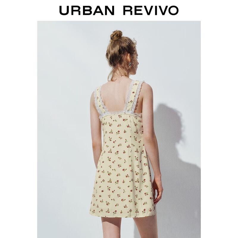 UR Women's Floral Lace Trim Mini Dress