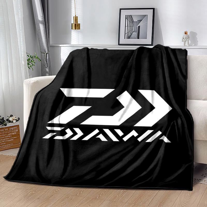 Fishing D-Daiwa printed throw blanket—lightweight,soft,warm;versatile blanket for all seasons—perfect as &air-conditioning throw,nap blanket