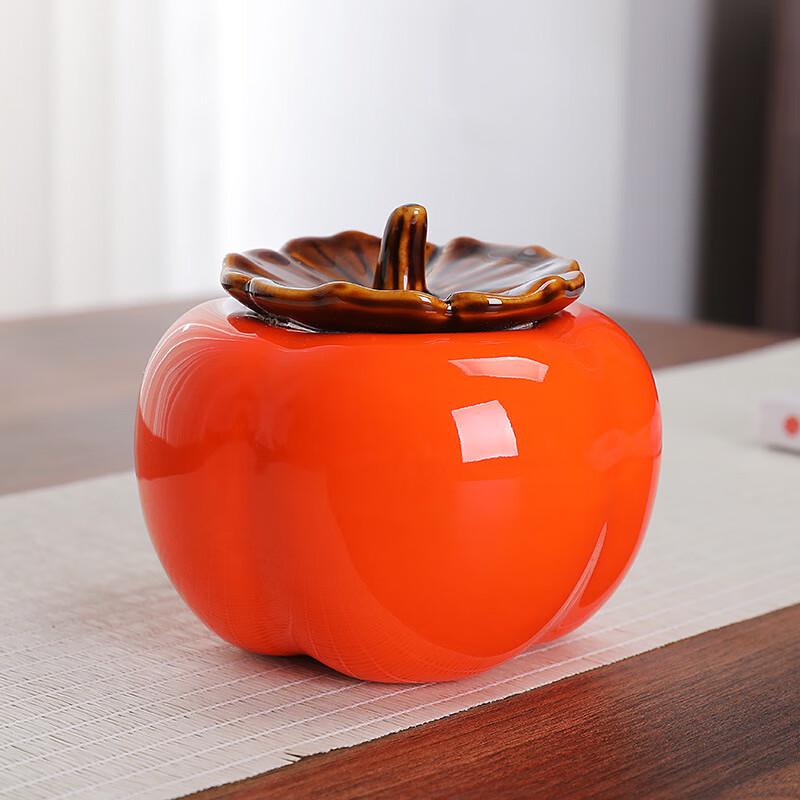 Persimmon Ceramic Tea Caddy