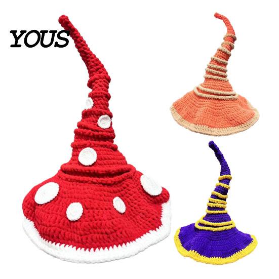 Knitting Supplies for Beginners Crochet Twisted Witch Hat DIY Kit, Fall Halloween Stress Relief Handicraft Projects Handmade Craft Kit Adults, Autumn
