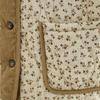 Coat for Women Winter Floral Collarless Thermal Plus Size Thickened Casual Oversize Double Layer Jacket
