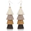 Bohemian Multi-Layer Fringed Earrings Ethnic Style Colored Ear Hooks Drooping Earrings