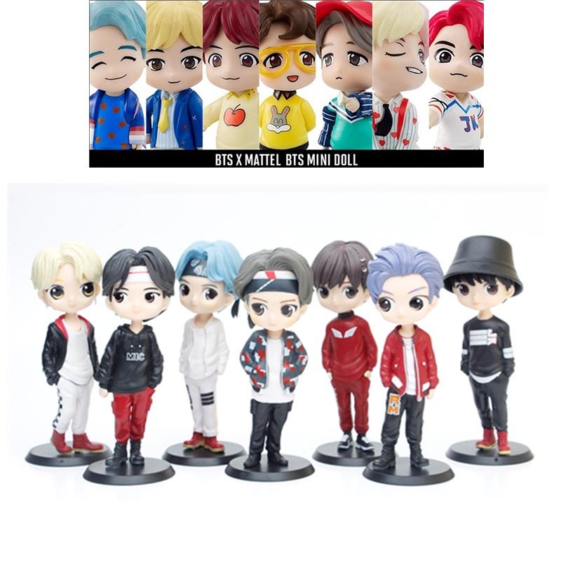 Bts Bt21 Tiny Tan Figuren Set 7 Stück Süße Und Farbenfrohe Charaktere Für Fan-Geschenk Und Dekoration