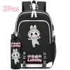 2Pcs/set Anime Cute Printed Backpack with Water Bottle Student Boy Girl Schoolbag Large Capacity Waterproof Bookbag Kid Gift