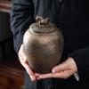 Chinese Ceramic Tea Canister: Small/Large Sealed Storage Jar for Pu'er Tea with Logo Printing